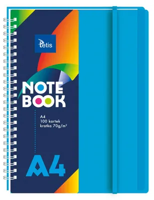 Image de Cahier A4 100k couverture PP bleu 70g/m2
