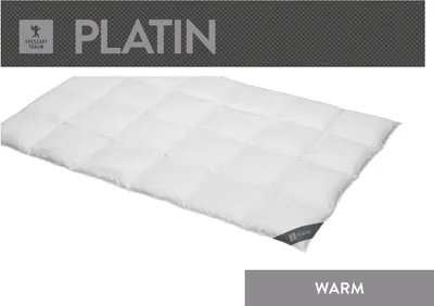Produktbild von Spessarttraum Daunendecke Platin Füllung: 100% Gänsedaunen Bezug: 100% Baumwolle Größe 240 x 220 cm Wärmeklasse warm