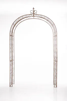 Produktbild von Rosenbogen AACHEN - 148x34,5x260cm, Metall, Antik-Braun | Rankhilfe Rosen Rankgitter Gartendekoration