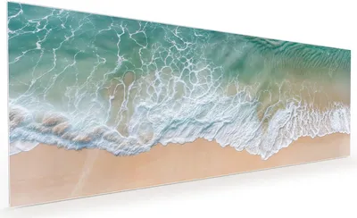 Produktbild von Küchenrückwand Spritzschutz Glas mit Motiv Meereswellen 40 x 40 cm