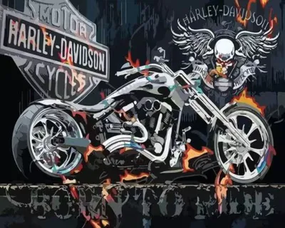 Produktbild von Malen nach Zahlen 5d Diamond Painting Motorrad Malen nach Zahlen 30x40cm