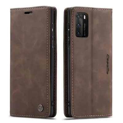 Obrázek produktu pro Huawei P40 Pouzdro, RetroPolyuretanKožené Pouzdro, Kapsy na Karty, Magnetické Uzavírání, Pouzdro s Funkcí Stojánku pro Huawei P40 Káva
