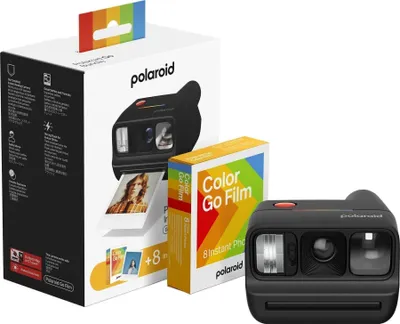 Produktbild von Polaroid Go Generation 3 + Color Film Bundle, Schwarz, 63,8 mm, 1/500 s, 1 s, 251,9 g, 64,6 mm