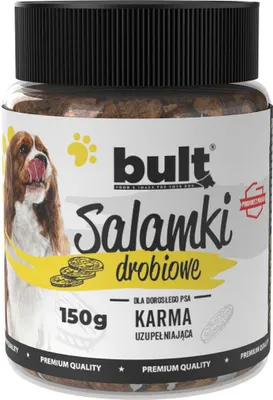 Produktbild von BULT - Hundesnack Geflügel - Hundeleckerli Salami 150 g - Hundekuchen - Hundetraining - Trockenfutter