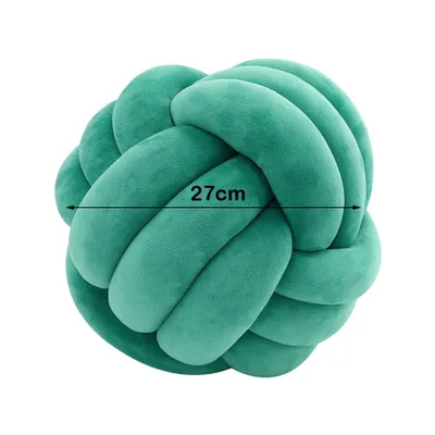 Produktbild von CANDeal 27cm Knotenkissen, Geknotetes Kissen für Sofa, Bett, Dekorat, Zierkissen Knoten, Knoten-Ball-Kissen