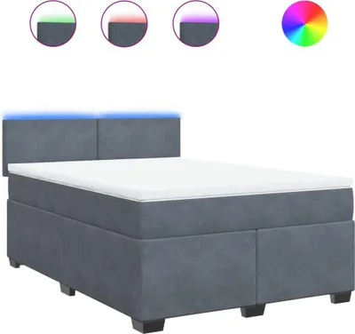 Obrázok produktu pre vidaXL Boxspring posteľ s matracom Tmavo šedá 140x190 cm Velvet