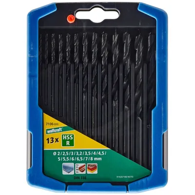 Produktbild von wolfcraft 13-tlg. Bohrer-Set HSS 2-8 mm 7106000