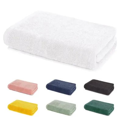 Produktbild von Lavea Mexico Saunatuch Saunahandtuch - 80x200 cm, 100% Baumwolle Walkfrottier 500 g/m², 60°C, trocknergeeignet, Weiß