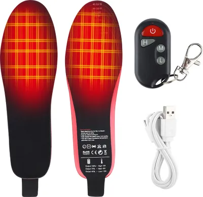 Obrázok produktu pre Nabíjateľná vložka, vyhrievateľná, s diaľkovým ovládaním, ohrievač nôh, bezdrôtový, na lov, rybárčenie, turistiku, kempovanie, uni，34-40
