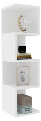Produktbild von Holzbücherregal "Alin" – 27 x 25 x 95 cm – Weiß