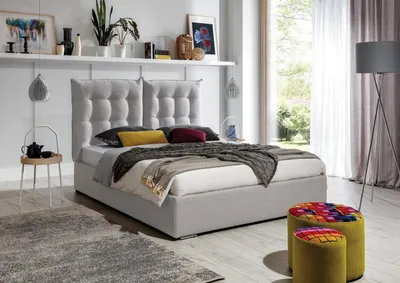 Produktbild von Designer Bett Schlafzimmer Betten Textil Leder Hotel Luxus Polster Samt 200x200