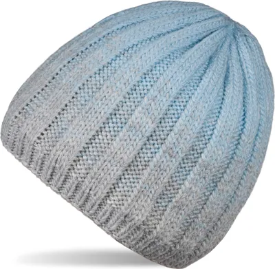 Produktbild von styleBREAKER Uni Strickmütze mit Farbverlauf und Rippstrickmuster, Thermo-Fleece Innenfutter, Winter Mütze 04024196