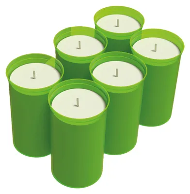 Produktbild von BioGreen 6er-Set ökologische Kerzen aus REWAX-Biomasse für "FireFly"