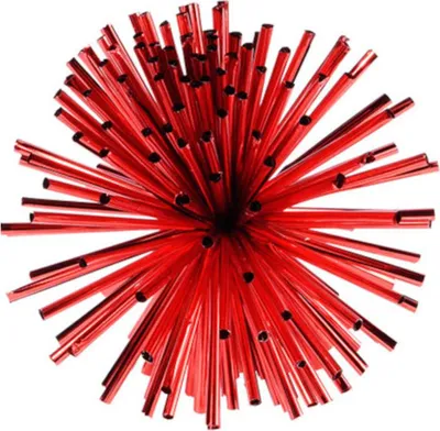 Image de Décoration d'arbre de Noël Étoile Pendentif Décoration d'arbre Boules de Noël ø 8cm , Couleur:rouge
