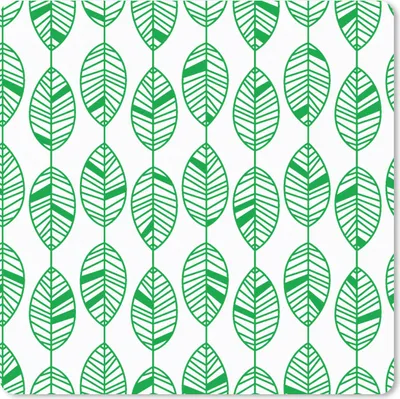 Produktbild von MuchoWow® Mauspad Mousepad Muster - Blatt - Grün 20x20 cm - Mousepads - Maus Mat - Pad - Mausunterlage - Desk Mat - Bureauartikeln