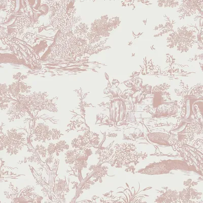 Image de Papier peint adhésif, 41 cm x 20 m, rose, en vinyle, motif animaux, pour chambre