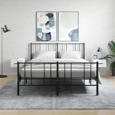 Image de Maison Exclusive - Tables de chevet murales, 2 pièces, blanc, 35 x 35 x 20 cm