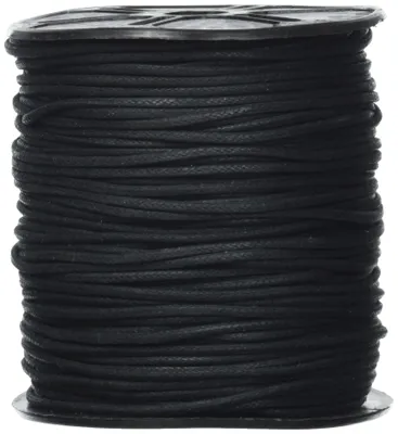 Baumwollband rund, 2 mm, 100 m, schwarz