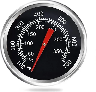 Produktbild von Edelstahl Grillthermometer, analog, 100–700℉, Einbau 5,2 mm, präzise Temperaturkontrolle, BBQ, Smoker, Backofen, robust