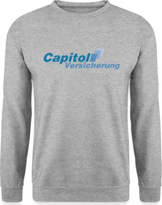Produktbild von Spreadshirt Stromberg Logo Capitol Versicherung Uni Pullover, L, Weißgrau meliert