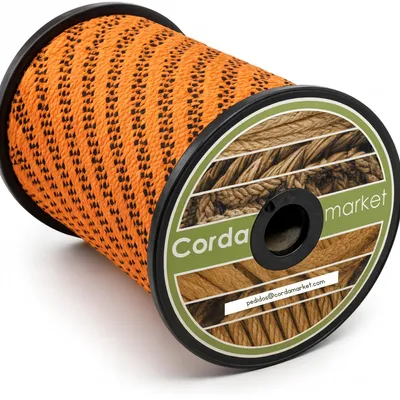 Productafbeelding van Neon Oranje 8 mm Cord van Polyester, 50 meter