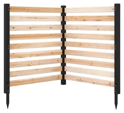 Obrázek produktu pro Dřevěný plot do zahrady NP13274NA, 98 x 107 cm, přírodní