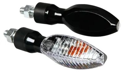 Produktbild von Lampa Kinesis 10W Motorradblinker Schwarz zugelassene weiße Linse orangenes