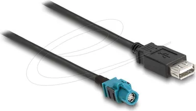 Obrázok produktu pre DeLOCK 90563, 1 m, HSD Z, USB A, Čierna