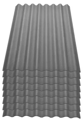 Produktbild von Onduline Easyline Dachplatte Wandplatte Bitumenwellplatten Wellplatte 8x0,76m² - grau