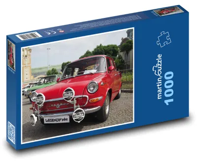 Obrázek produktu pro Puzzle 1000 Červená veteránská Škoda - martinpuzzle