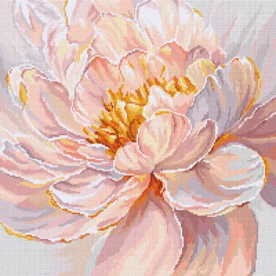 Produktbild von Letistitch Kreuzstich Stickpackung "Blumenpracht", Zählmuster, 32x32cm