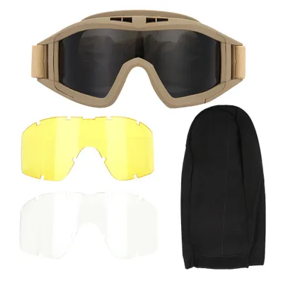 Obrázok produktu pre Brille Paintball Ski Antifog -Augenschutzbrille (Khaki)