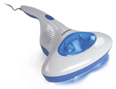 Handstaubsauger gegen Milben mit UV-C-Licht, HEPA-Filter, Blau