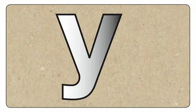 Produktbild von Spiegelornamente Kleinbuchstabe Y
