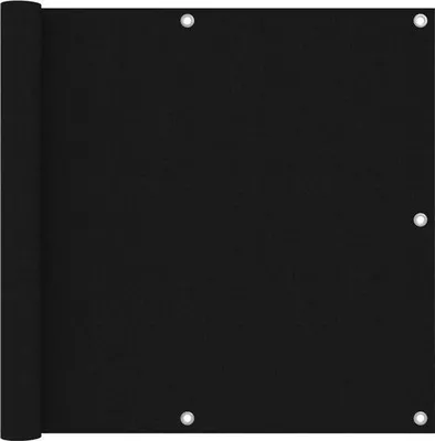Zdjęcie produktu dla Plandeka balkonowa 90 x 400 cm, materiał Oxford, czarna, odporna na warunki atmosferyczne i promieniowanie UV, ochrona przed wiatrem i słońcem