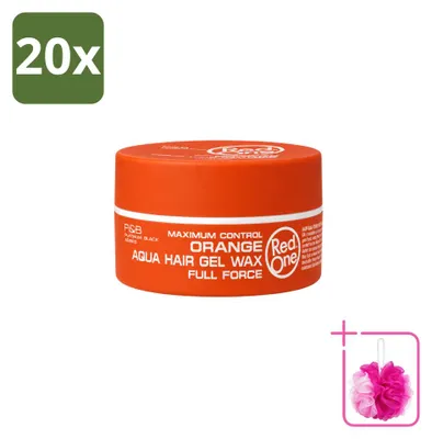 Productafbeelding van 20 x Red One Aqua Orange haarcrème - Sterke hold en glans - 150 ml - Voordelige verpakking - 20 stuks