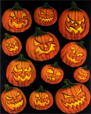 Produktbild von Jack O'Lantern Halloween Kürbis Fenstersticker