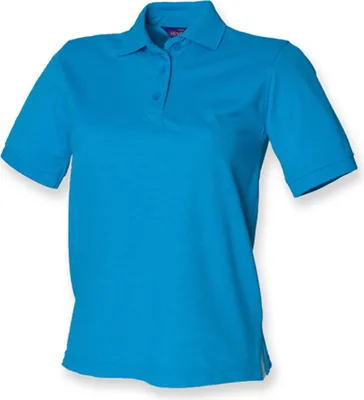 Produktbild von Henbury H401 | Damen Piqué Poloshirt 65/35 - Farbe: Sapphire Blue - Größe: L