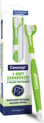 Image de ardapcare Canosept Brosse à dents 3 têtes pour chiens - 1 (Inoccupé)