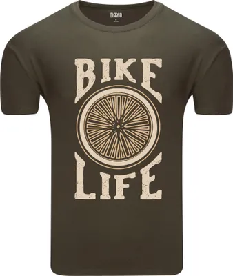 Produktbild von Diarbo Herren T-Shirt mit Fahrradliebhaber Druck Fahrradleben Grün Gr.L