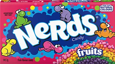 Produktbild von Nerds Fruits Fruchtiger Süßigkeiten-Mix, Knusprige Bonbons, 12er Multipack à 142g