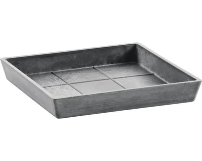 Obrázek produktu pro Podmiska Ecopots plastová 29,6×29,6×3 cm, šedá