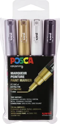 Obrázok produktu pre uni-ball Pigmentový popisovač POSCA PC-1MC, balenie 4 ks