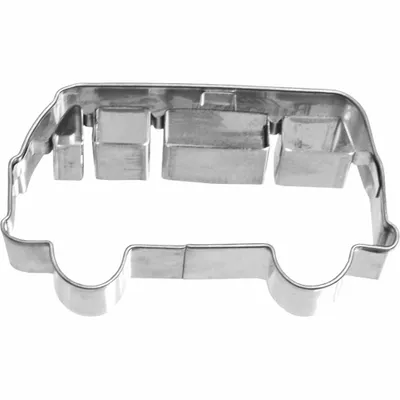 Image de Emporte-pièce, emporte-pièce Bulli, voiture, wagon, bus VW, véhicule, acier inoxydable, 8 cm