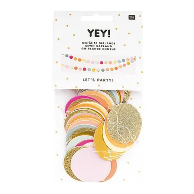 Produktbild von Genähte Girlande, Kreise, GlitterMix