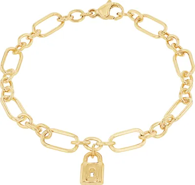 Produktbild von s.Oliver 2032522 Damen Armband Schloss Edelstahl Gold 20 cm