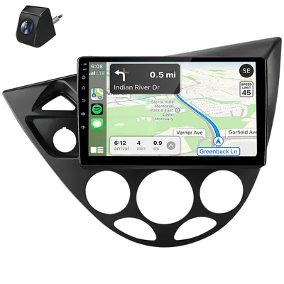 Obrázok produktu pre 2+64G, 9-palcové HD autorádio s Androidom 15, Carplay, GPS navigáciou, ovládaním na volante (SWC), Bluetooth, DAB+, Wi-Fi, FM, USB, určené pre Ford Focus Mk1 (1995-2001)