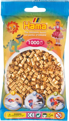 Produktbild von Žehlicí korálky Hama midi zlaté v sáčku