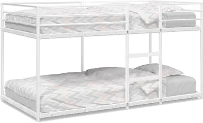 Image de vidaXL Lit superposé sans matelas blanc 75x190 cm acier