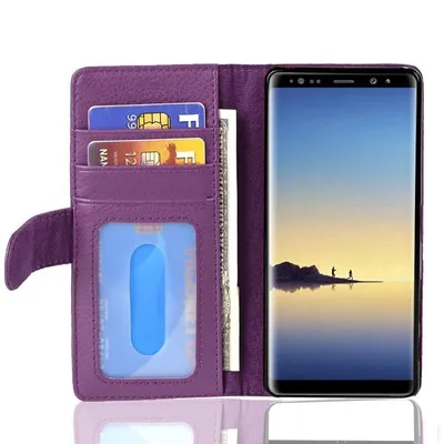 Immagine prodotto di Cadorabo custodia per Samsung Galaxy NOTE 8 in viola copertura posteriore telefono cellulare protettivo copertura libro custodia libretto slot per schede